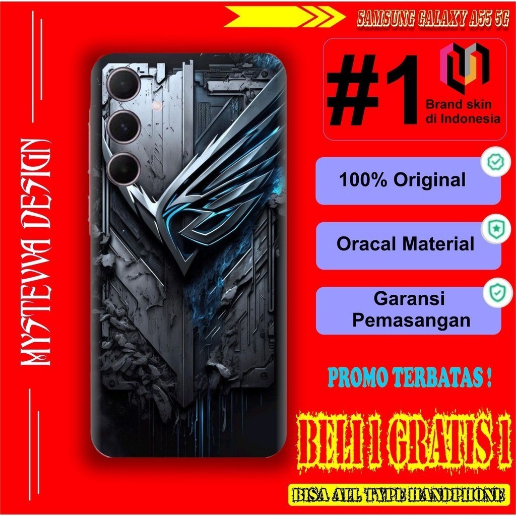 

Terlaris A55 5g Garskin Stiker Custom Case Laminasi Tebal COD