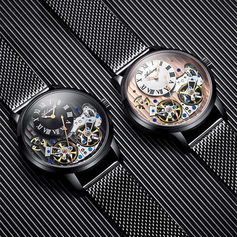 Top luxury brand expensive men's watch automatic mechanical quality watch Roman double tourbillon