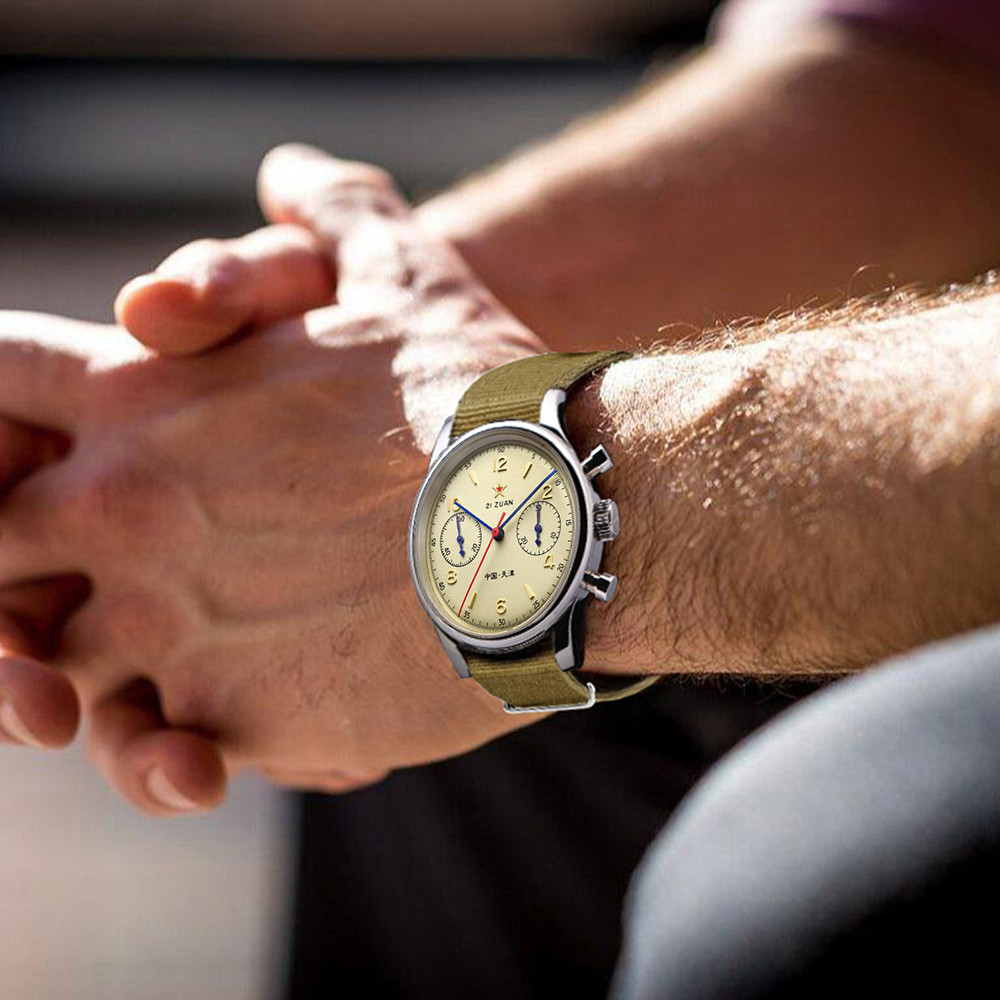 40mm China Aviation 1963 Chronograph Original Seagull ST1901 Movement Mechanical Watches For Mens