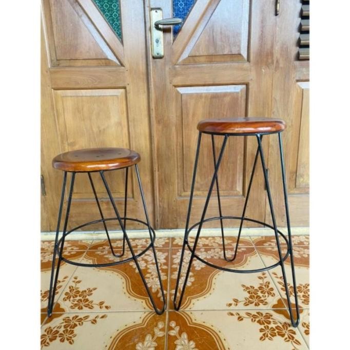 

New Rcc / Kursi Cafe / Kursi Bar / Kursi Bakso / Bangku Besi Kayu