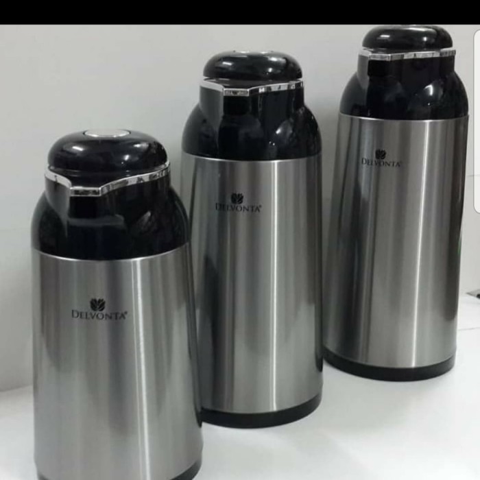 TERMOS AIR PANAS DELVONTA VACUUM JUG 1.6 LITER STAINLESS STEEL