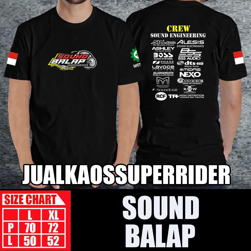 Promo Kaos Pria Crew Sound Balap Indonesia O&J Style