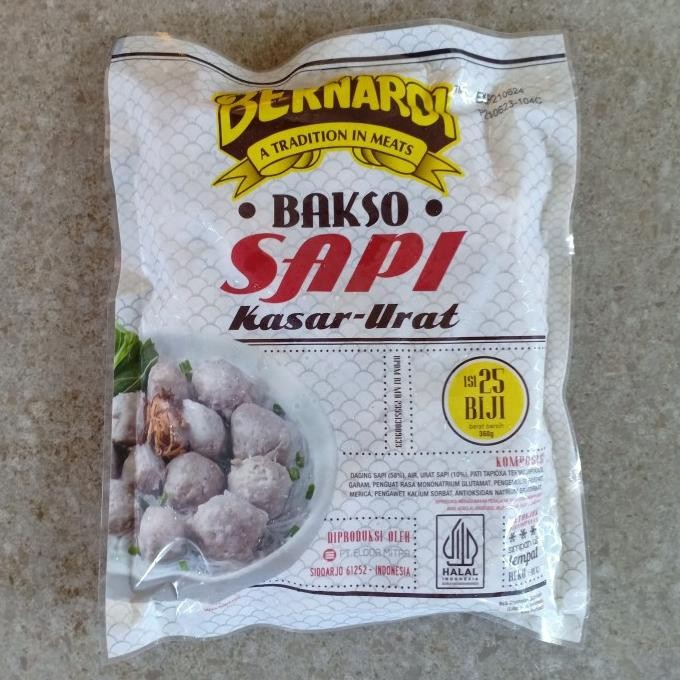 

New Bernardi Bakso Sapi Kasar /Urat Isi 25 Pc 340 Gram