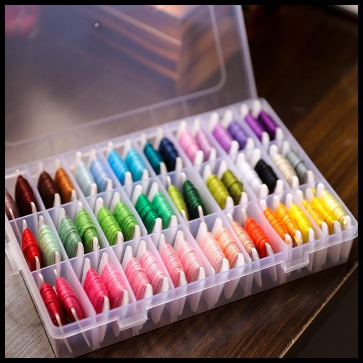 

Terlaris Paket Benang Sulam 50 & 100 Warna + Box Embroidery Kit Beginner Good Quality