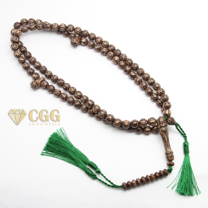 TASBIH KAYU ASLI LIWUNG MACAN LAWU HITAM ORIGINAL