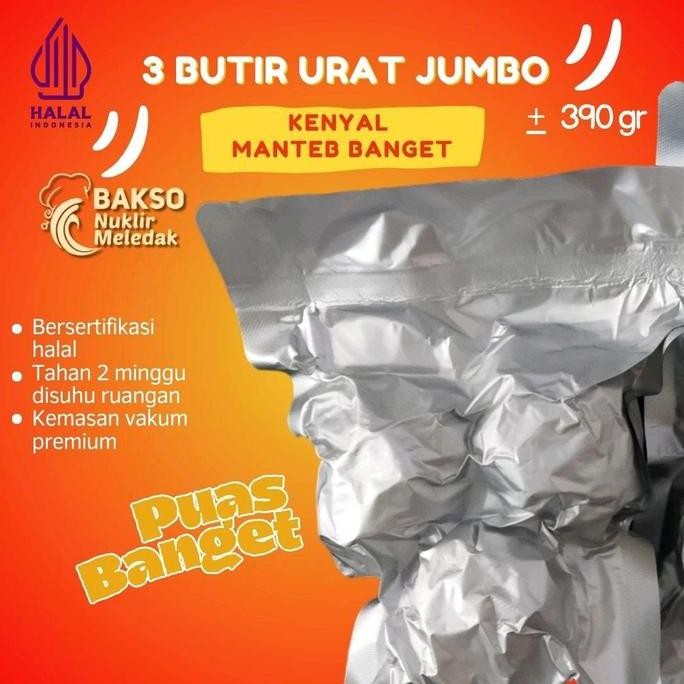 

New [C3] 3 Butir Urat Jumbo 390 Gr Tanpa Bumbu Kuah Mantan Sedap Bakso Instan