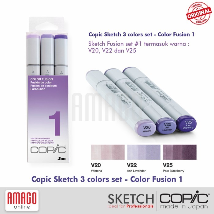 

COPIC SKETCH - ISI 3 WARNA - SET COLOR FUSION 1 - CSM/3CF1