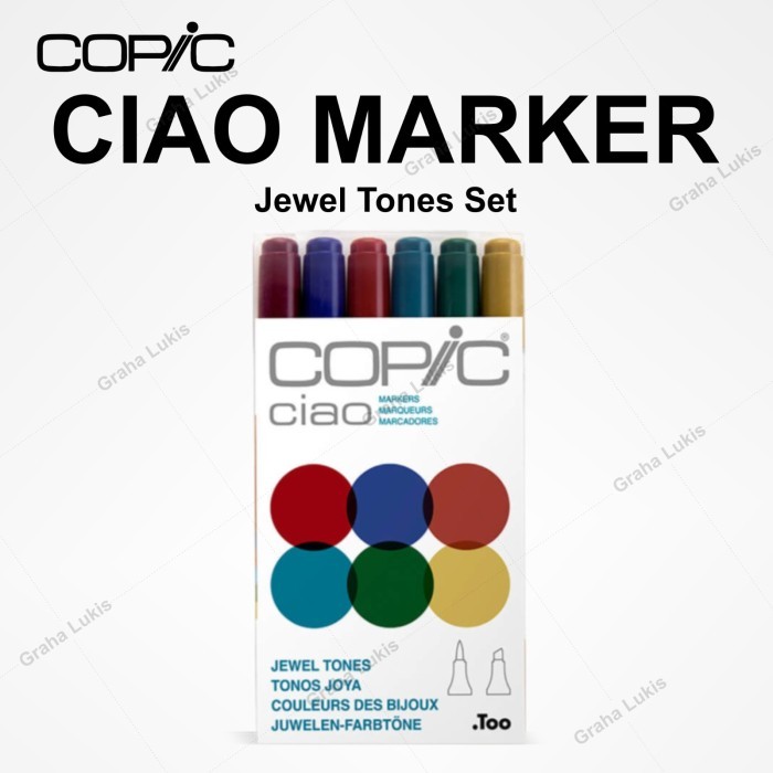 

Copic Ciao Marker Set 6 - Jewel Tones
