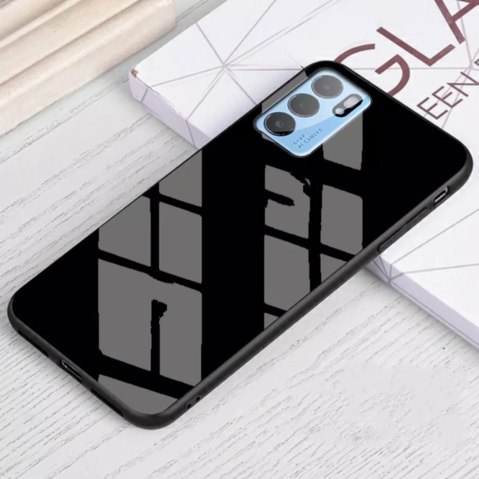 Casing Oppo Reno6 4G / Reno 6 5G Soft Case Premium Glass Mewah Lembut