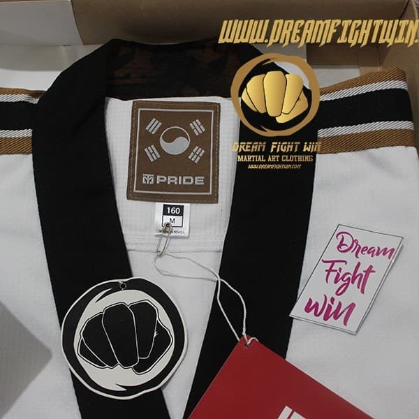Original.. Mooto Pride3 Gold Dobok Taekwondo Beladiri