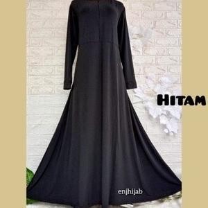 Manset Gamis Lengan Panjang Busui Sleting Kekinian Bahan Jersy Premium Terbaru