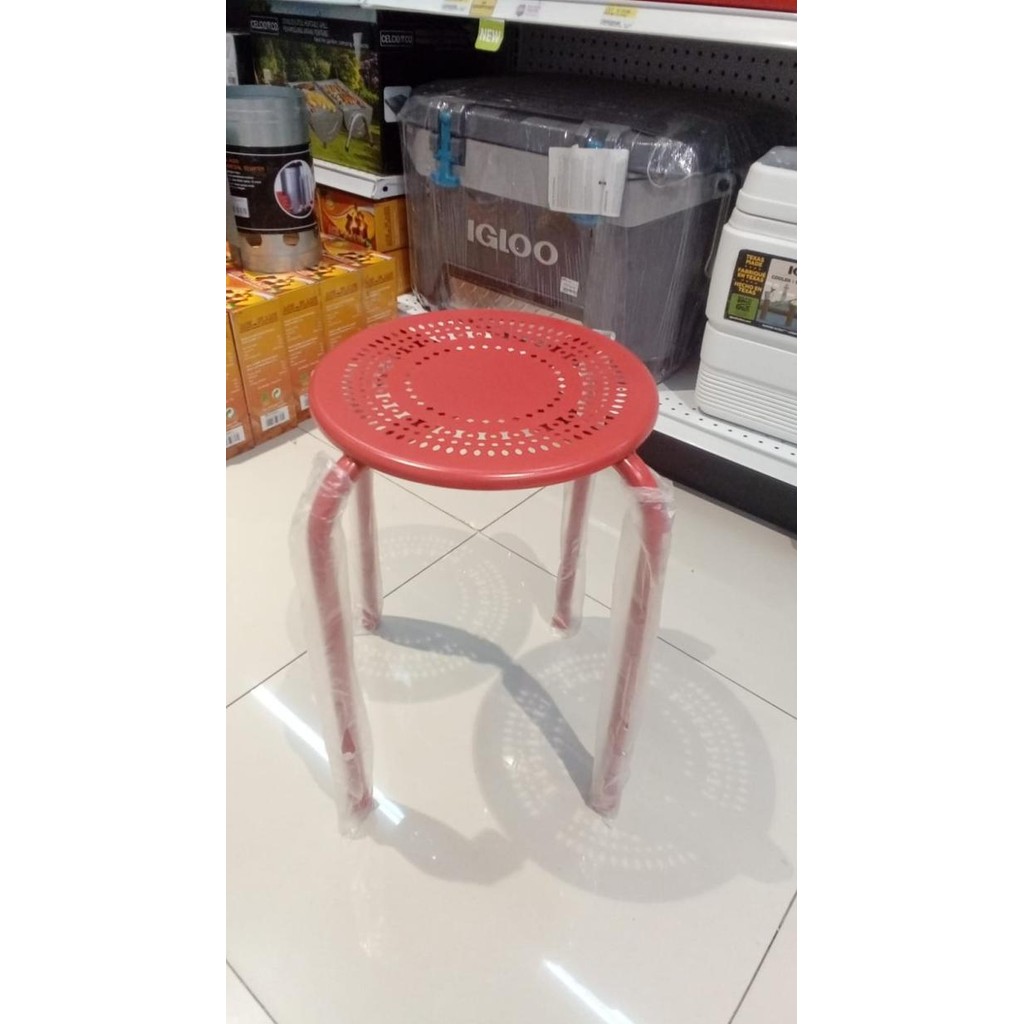 

New Kursi Bangku Bakso Cafe Teras Makan Full Besi Bulat