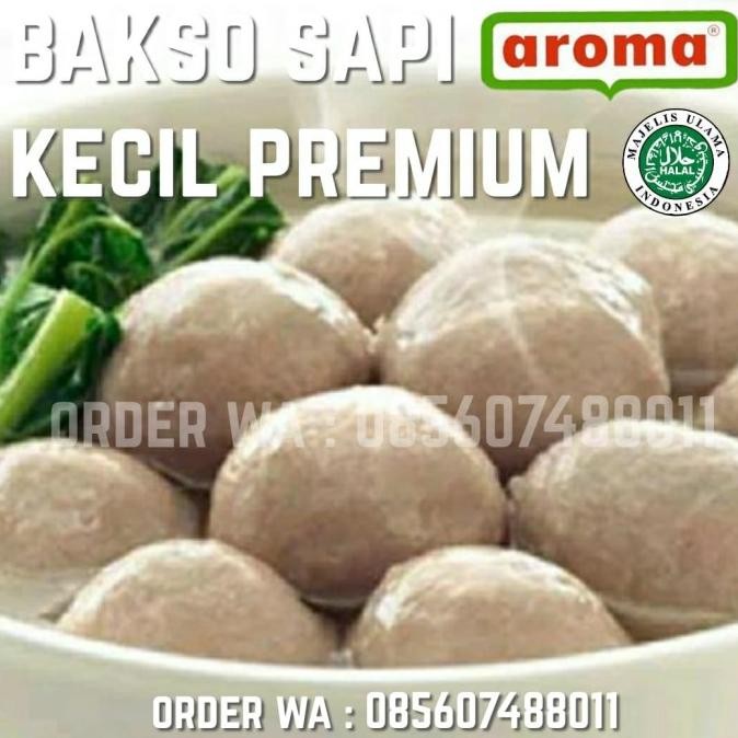 

New Aroma Bakso Sapi Kecil Premium Vacuum 100Pcs 1000Gr 1Kg Beef Meatball