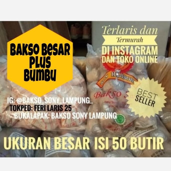 

New Bakso Son Haji / Soni Lampung 100% Daging Sapi Asli