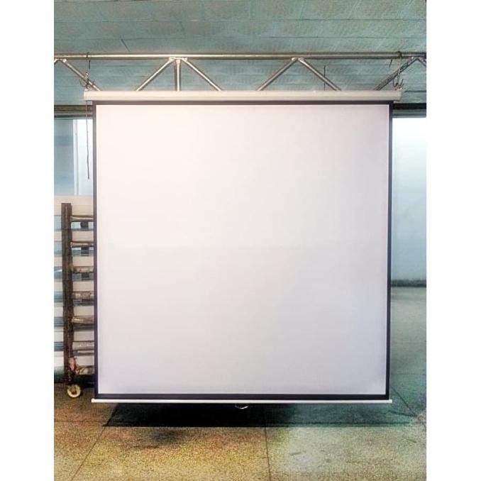 READY SCREEN PROJECTOR - LAYAR PROYEKTOR MANUAL - GANTUNG 96" (244X 244CM)