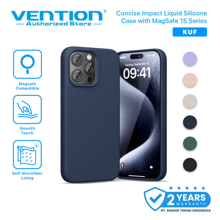 Vention Casing Iphone 15 Plus Pro Max Magnetic Magsafe Liquid Silicone Case