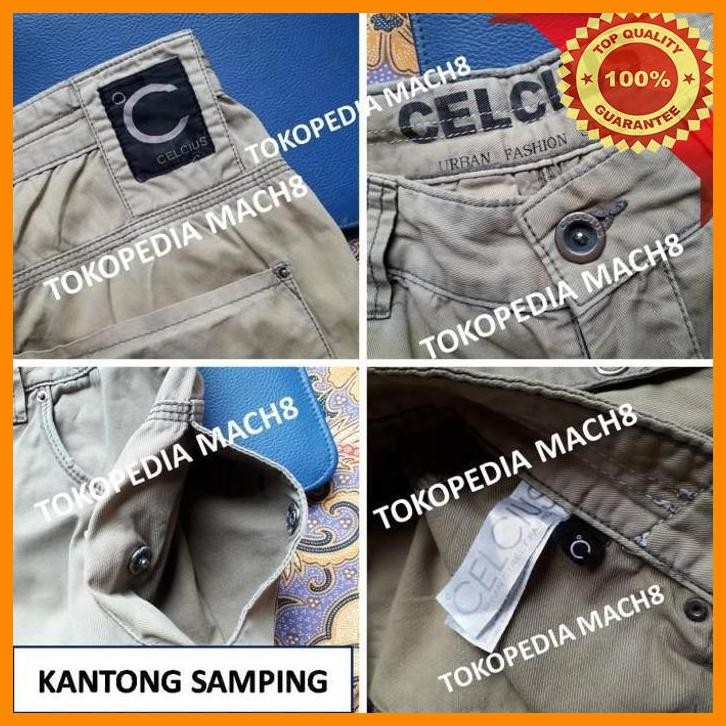 [MAC] GARANSI ORIGINAL CELCIUS - CELANA PENDEK DENIM PRIA WASHED BIEGE