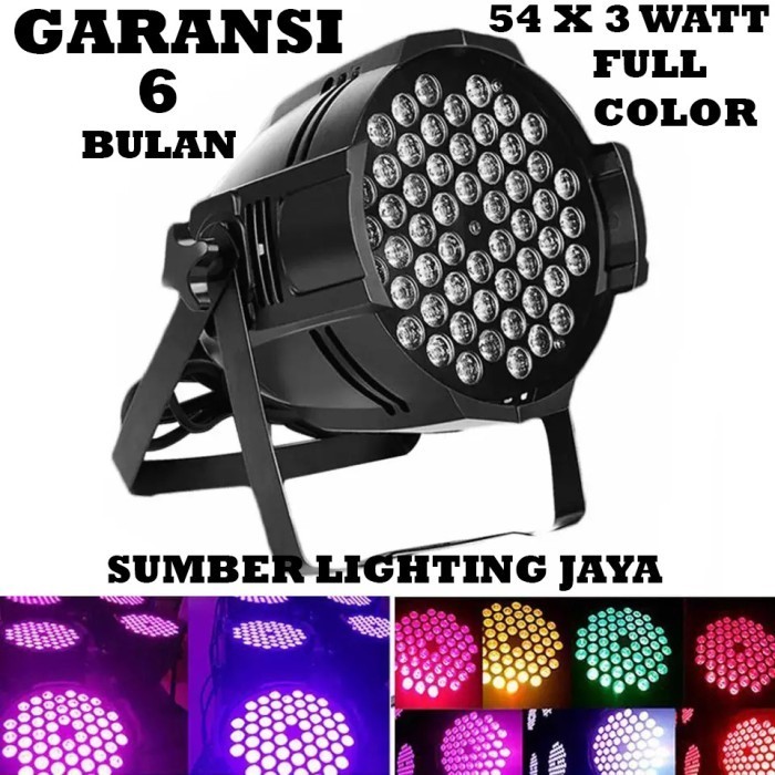 Lampu par led 54x3watt RGBW full colour 2Line / lampu panggung
