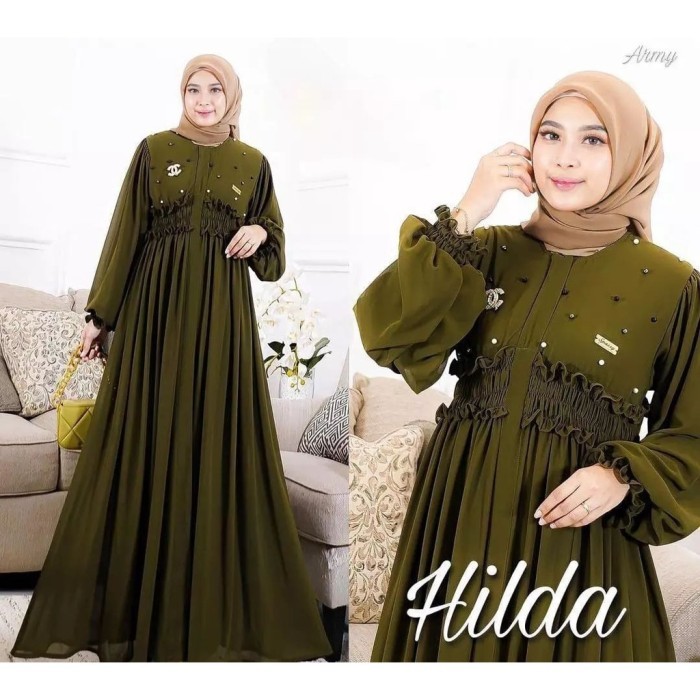 Hot Promo Baju Gamis Wanita Muslim Dewasa Jubah Muslimah Fashion Maxi Dress Baru Rui91