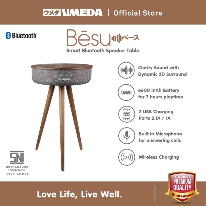 Umeda Besu Bluetooth Speaker Table / Minimalis Coffee Table