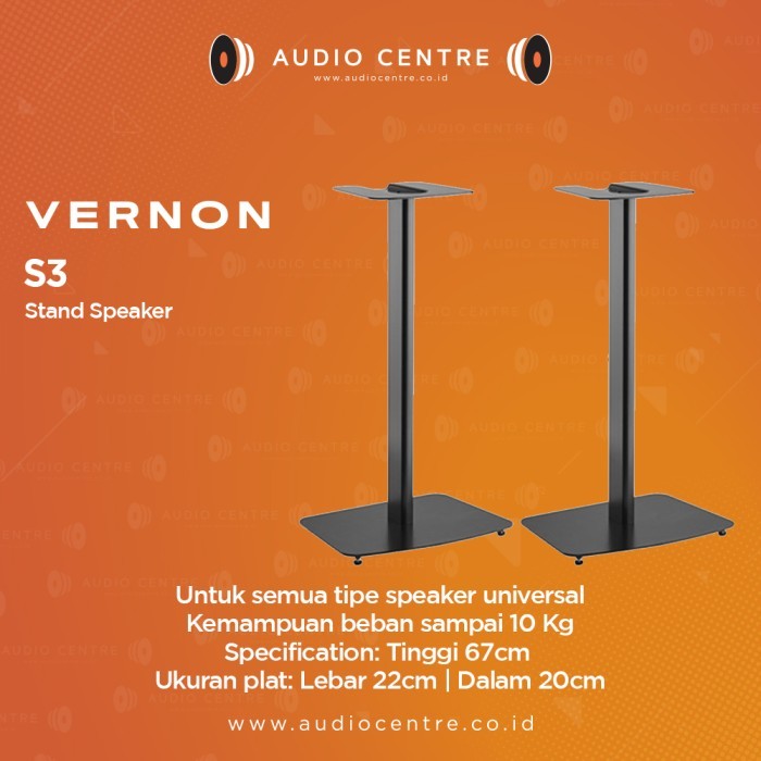 Vernon S3 Stand Speaker Semua Tipe Bookshelf Speaker