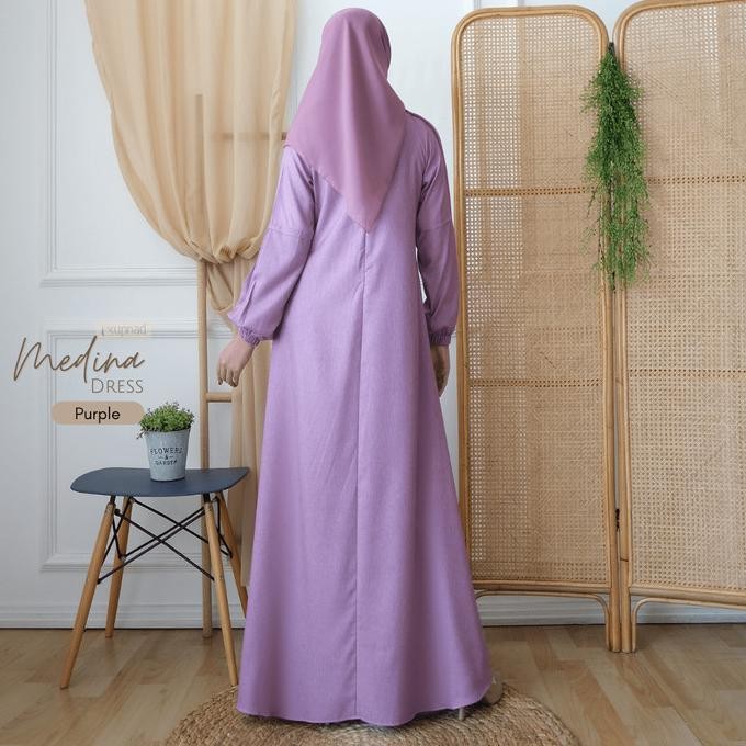 KUPNAD Gamis Katun Madinah - Medina Dress Lilac Terbaru