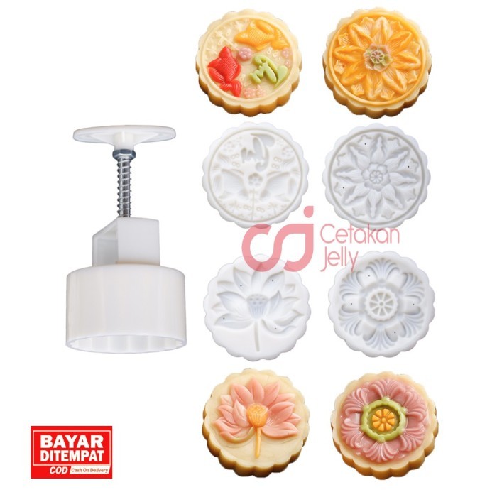 

TERMURAH CJ CETAKAN MOON CAKE MOONCAKE KUE BULAN BULAT BUNGA IKAN 125 GR ISI 4