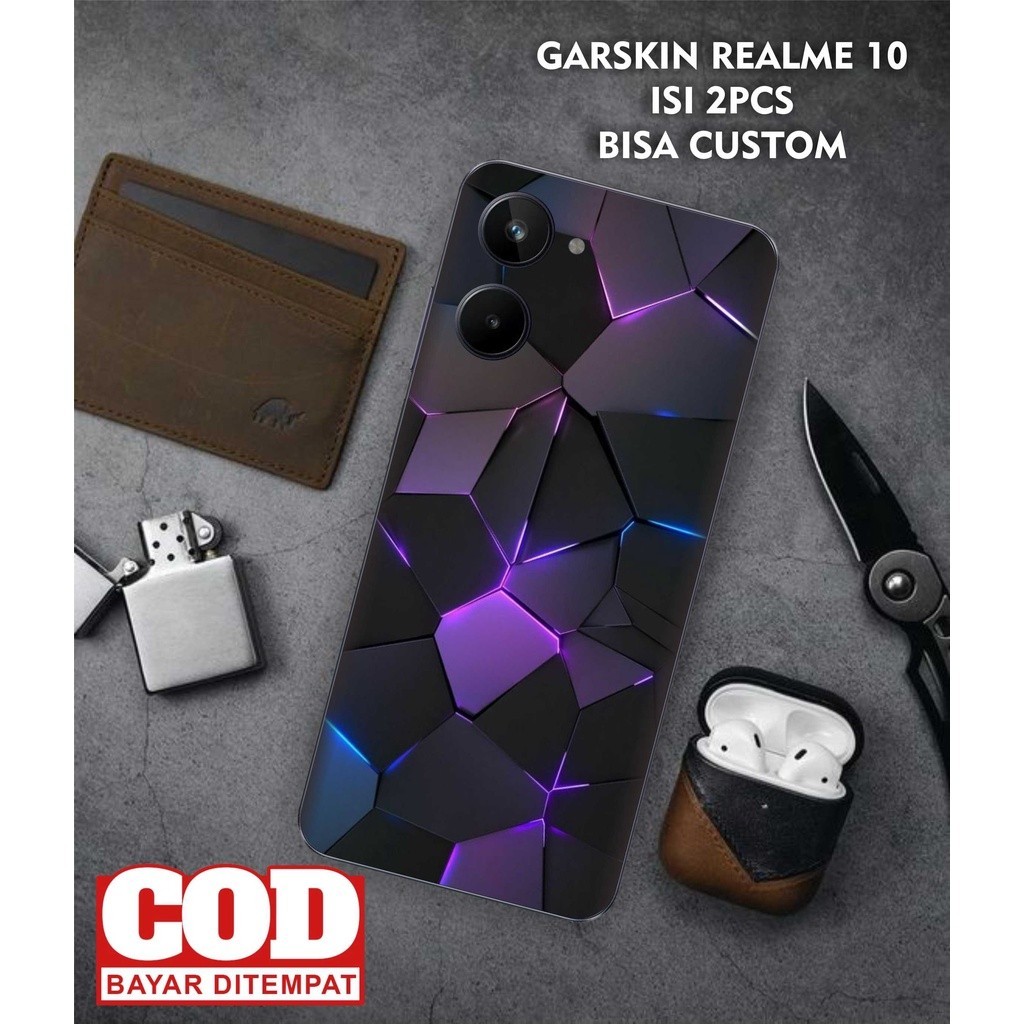 

Terlaris Realme 10 Garskin Stiker Custom Case Laminasi Tebal COD