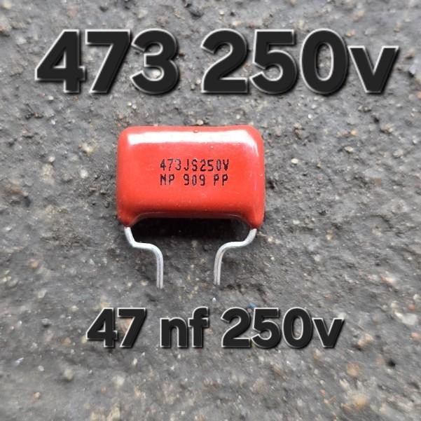 ( 473 250v ) 473js250v 473j 473k 250v 400v 250 400 v volt KAPASITOR CAPASITOR milar mylar 473 v volt