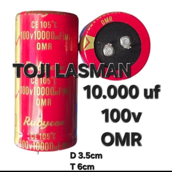 ( 10.000 uf 100v rubicon ) elko elko psu 10.000 uf mikro micro merah uf 100 v volt 10k 10.000uf 105 