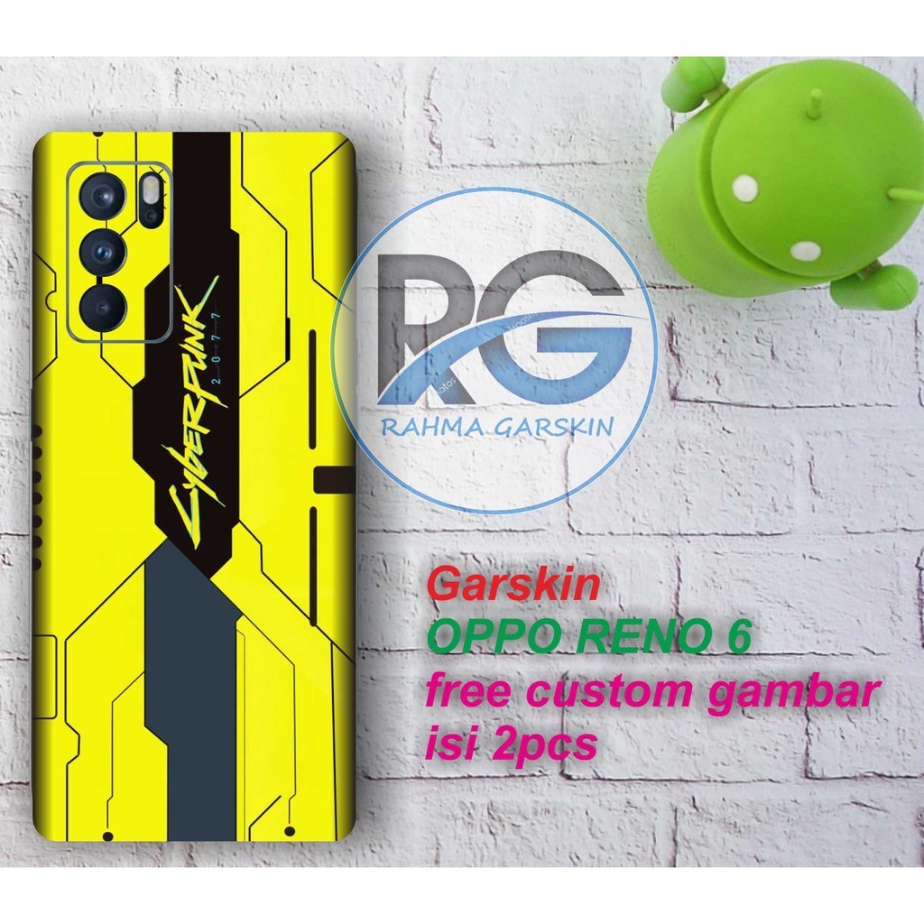 

Terlaris Oppo Reno Garskin Stiker Custom Case Laminasi Tebal COD