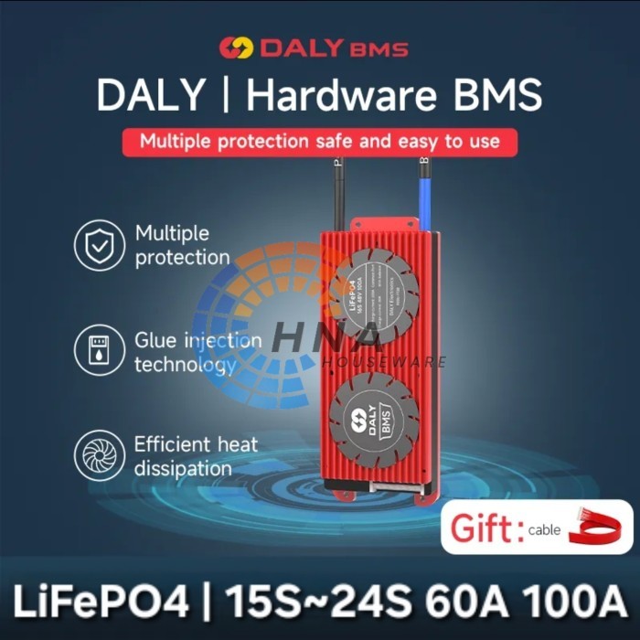 BMS Daly 15S 48V 16S 51V 20S 60V 24S 72V 60A dan 100A Ada