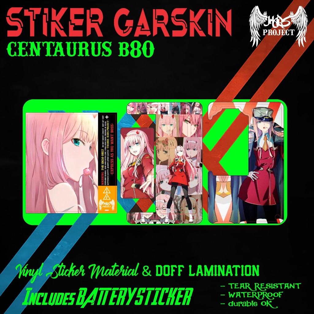 

Terlaris Hars Stiker Inner Zero Two Darling 2 Pcs Batterai Garskin Custom Case Laminasi Tebal COD
