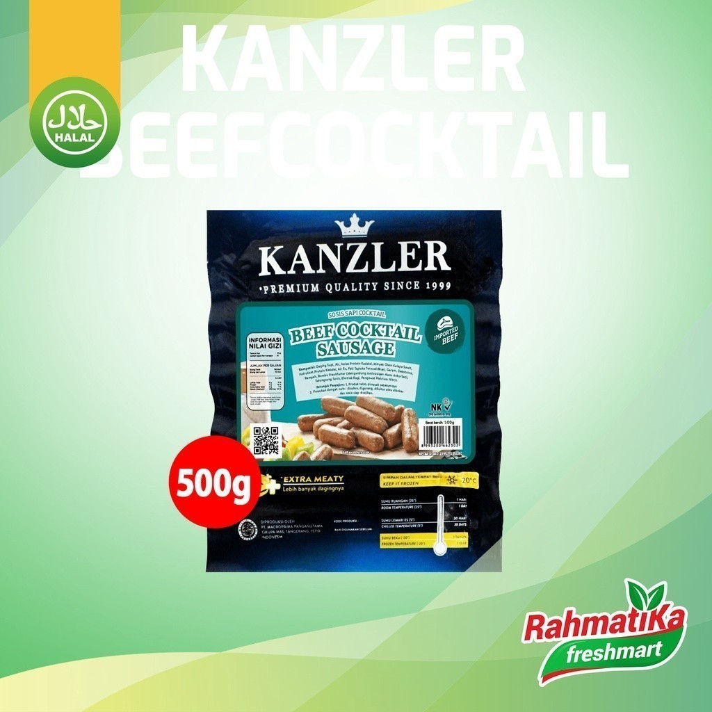 

Kanzler Sosis Sapi Cocktail - Beef Cocktail Sausage 500 gram