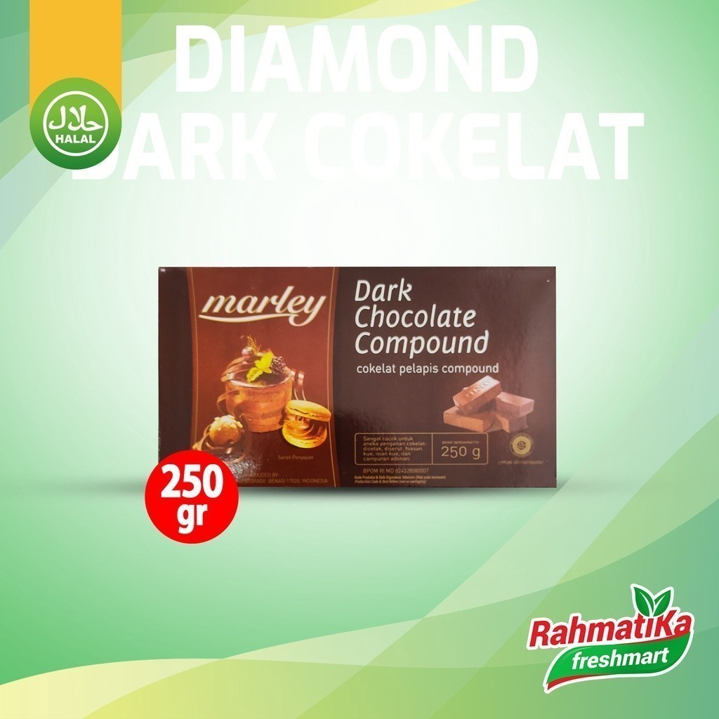 

Diamond Marley Dark Chocolate Compound / Cokelat Pelapis 250 gr