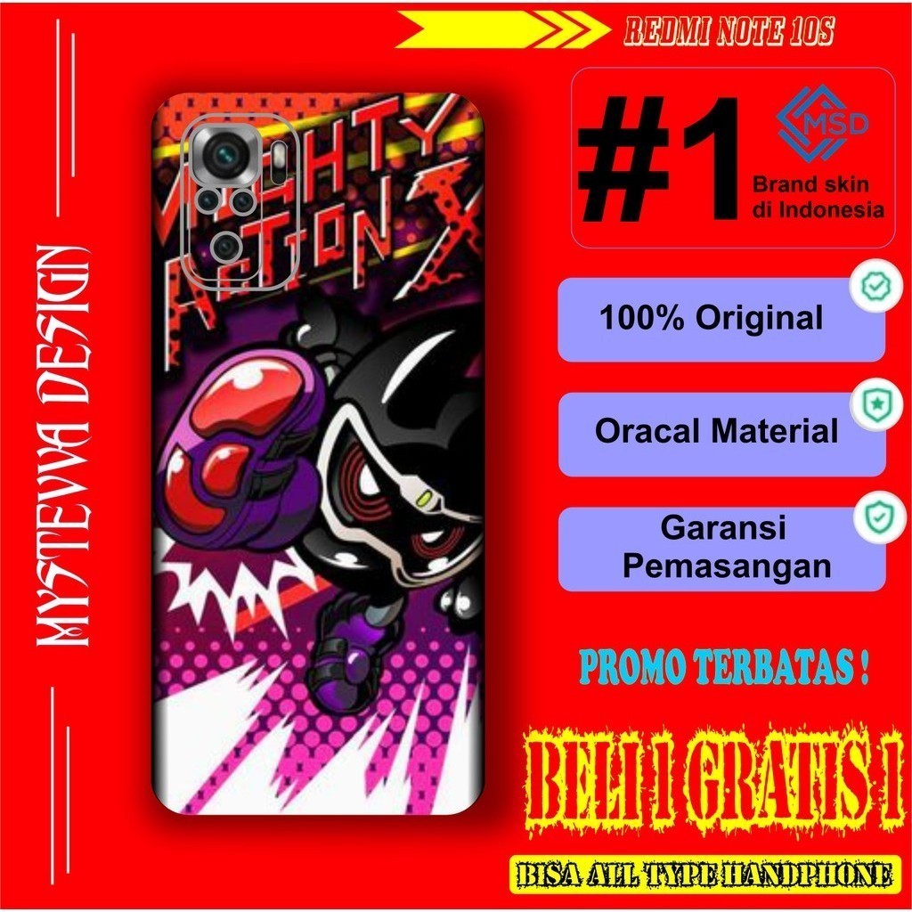 

Terlaris Redmi Note 10s Garskin Stiker Custom Case Laminasi Tebal COD