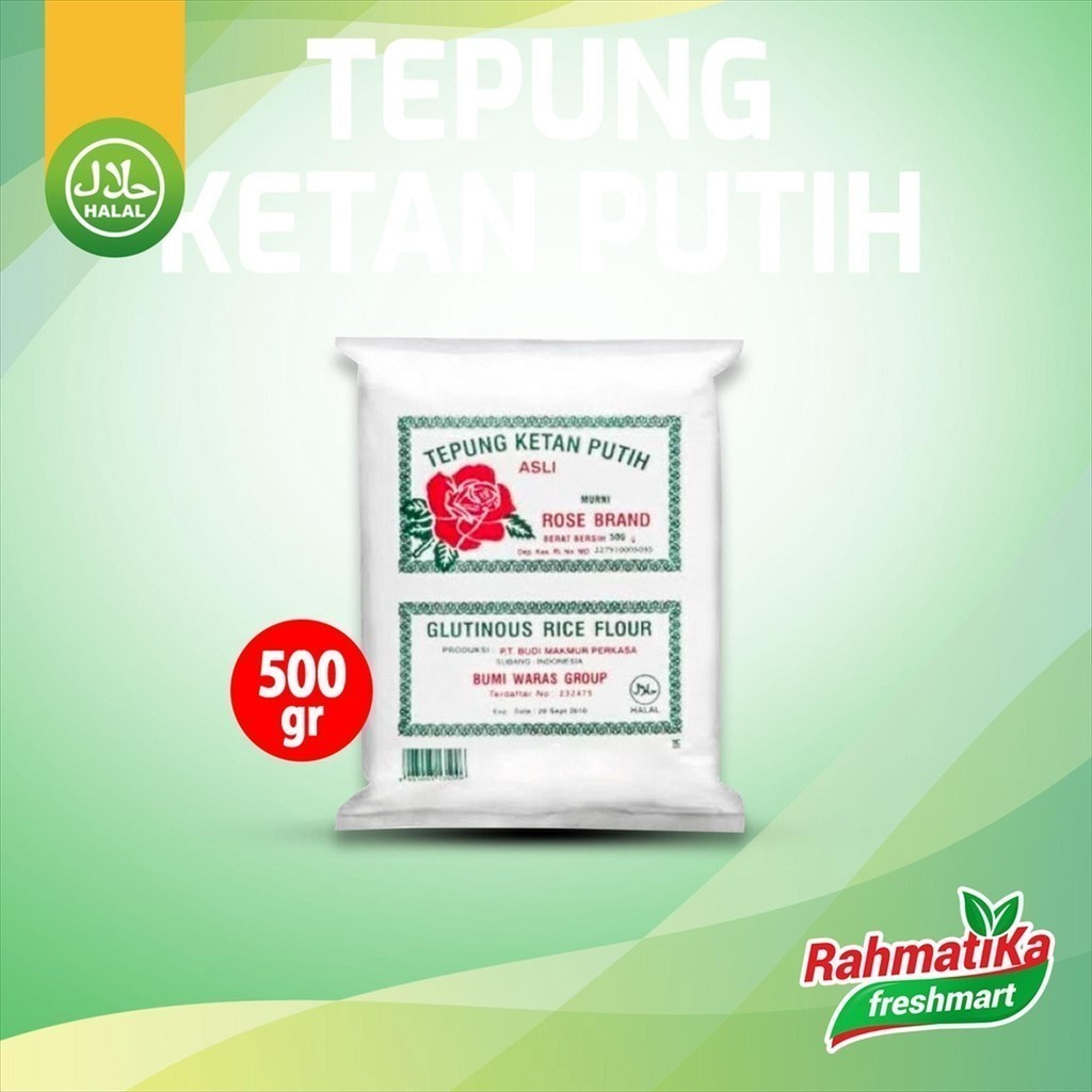 

Tepung Ketan Putih Rose Brand 500 gram