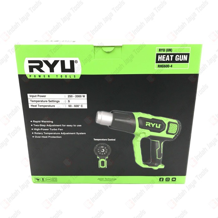 Ryu Rhg600-3 Hot Air Heat Gun - Hot Gun Blower Pemanas