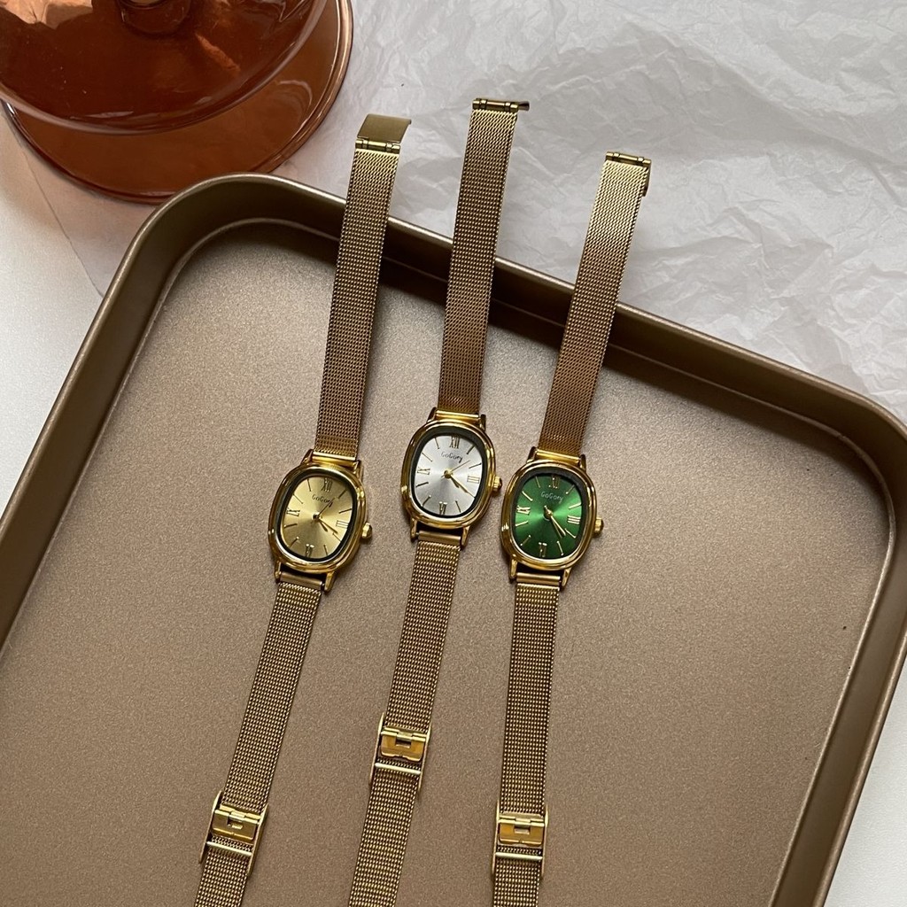 Niche Minimalist Exquisite Small Oval Steel Band Watch