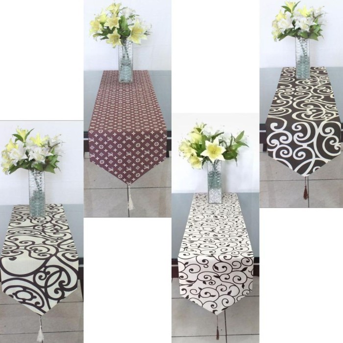 READY PANJANG SD. 2.5M TAPLAK KAIN 2 LAPIS UNTUK MEJA MAKAN / BED RUNNER/