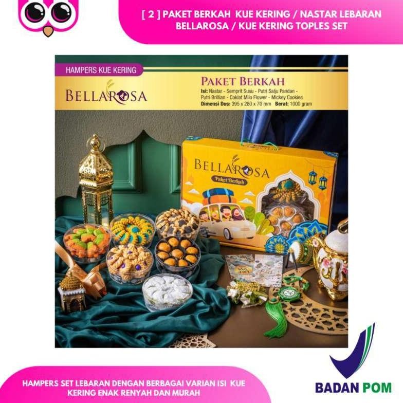 

[ 2 ] PAKET BERKAH KUE KERING / NASTAR LEBARAN BELLAROSA / KUE KERING TOPLES SET