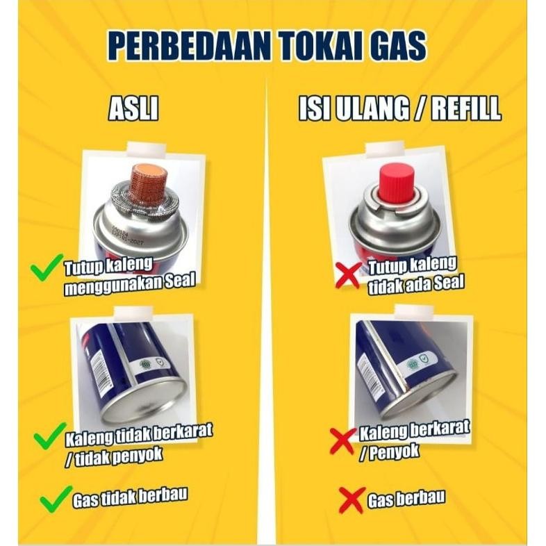 Bisa COD Tokai Tabung Gas Portable Kondisi Baru Bukan Isi Ulang atau Bukan Refill Original 100% New 