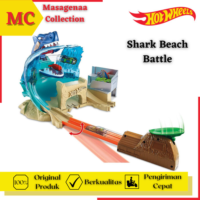 LINTASAN TRACK TREK HOT WHEELS HOTWHEELS HOTWHEEL SHARK BATTLE PLAY