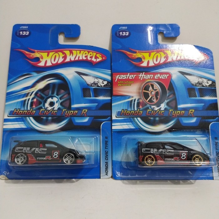 HOT WHEELS HONDA CIVIC TYPE-R BLUE CARD FASTER THAN EVER