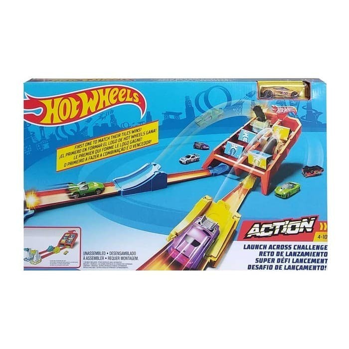 TRACK SET HOT WHEELS ACTION LAUNCH ACROSS CHALLENGER