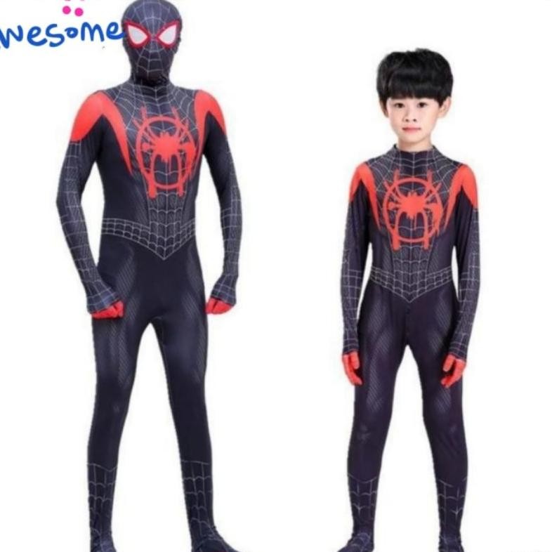 Kostum Spiderman Anak dan Dewasa  Hitam AX