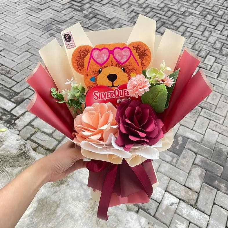 

COD Buket Silverquen Bear chunky / Coklat Valentine / Gift Valentine 2025 in-13