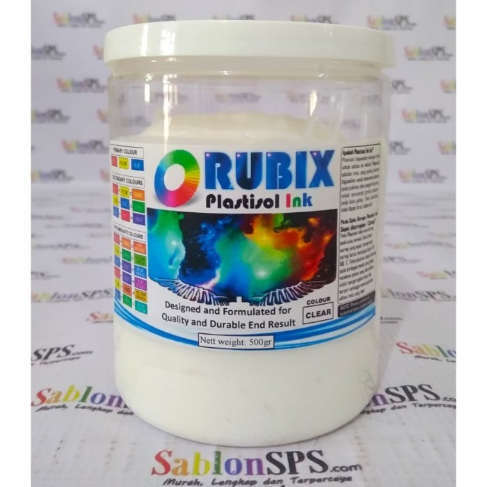 

Tinta Sablon Distro Plastisol Clear/Transparant 500Gr Best Quality