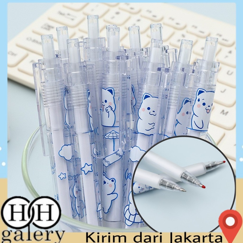 

Promo Pulpen Lucu Aesthetic Motif Bear Pena Gel 0.5Mm Warna Hitam Pen Tinta Gel Mekanik Ujung Lancip