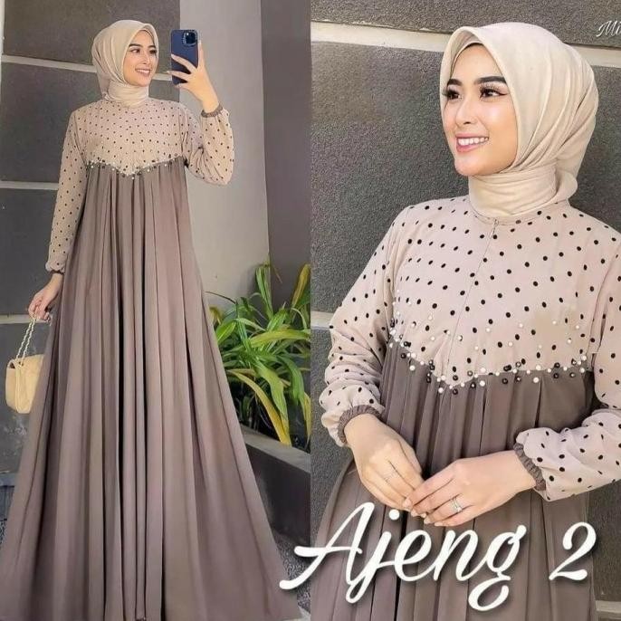 gamis jumbo ld 140 ajeng bahan ceruty babydol